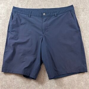 Lululemon Commission Shorts Mens 38 Navy Blue Tech Performance 10 Inch Golf
